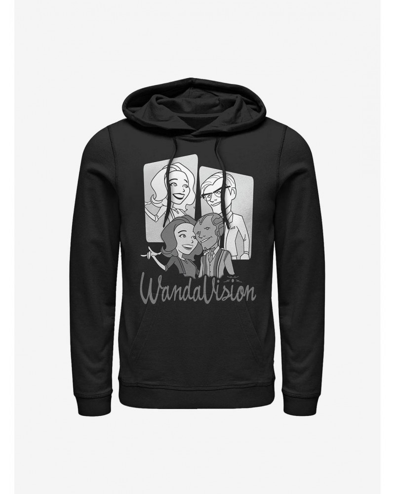 Bestselling Marvel WandaVision Retro Character Panels Hoodie $14.73 Hoodies