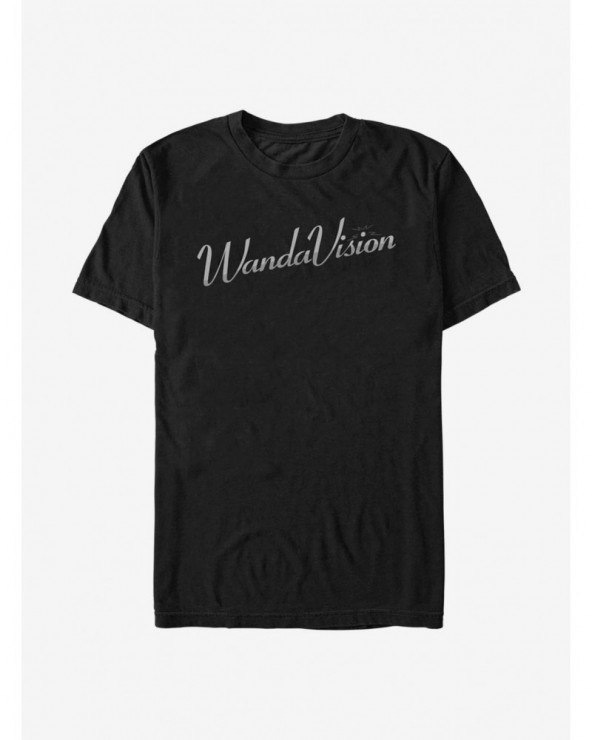 Pre-sale Discount Marvel WandaVision Silver Logo T-Shirt $7.41 T-Shirts