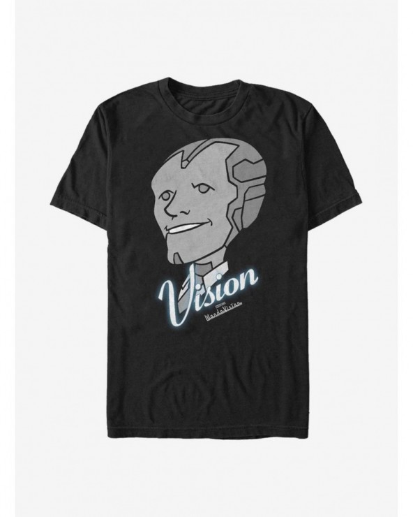 Hot Selling Extra Soft Marvel WandaVision Vision Grins T-Shirt $12.72 T-Shirts