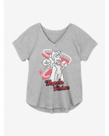 Pre-sale Discount Marvel WandaVision Retro Wanda Special Girls Plus Size T-Shirt $7.17 T-Shirts