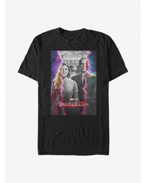 Crazy Deals Marvel WandaVision Teaser Poster T-Shirt $7.65 T-Shirts