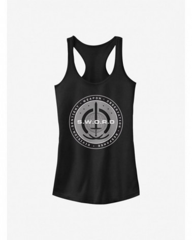 Sale Item Marvel WandaVision S.W.O.R.D Logo Girls Tank $9.16 Tanks