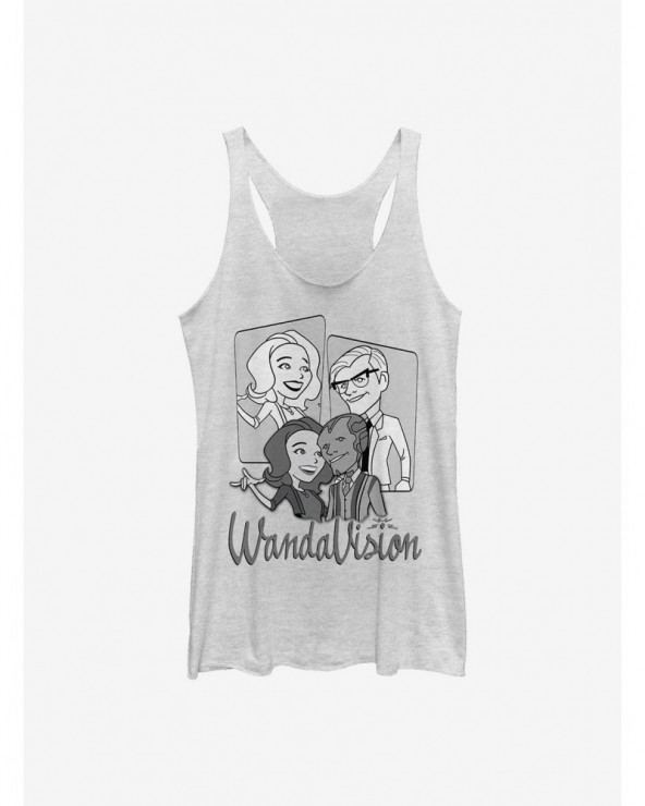 Discount Marvel WandaVision Retro Character Panels Girls Tank $10.36 Tanks