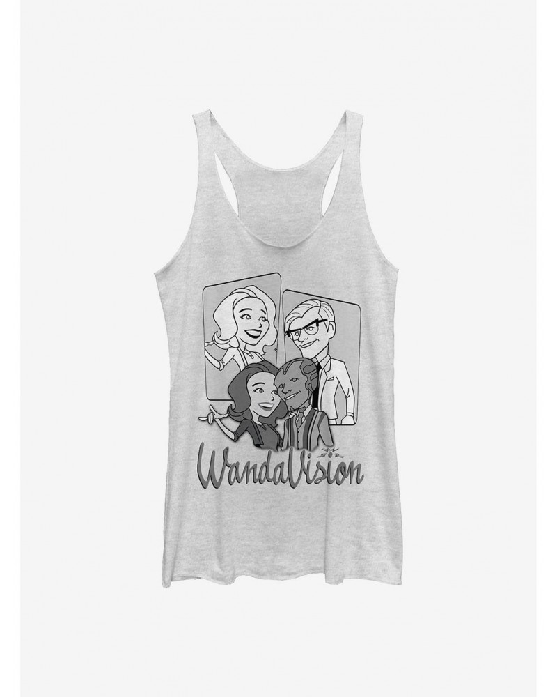 Discount Marvel WandaVision Retro Character Panels Girls Tank $10.36 Tanks