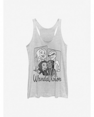 Discount Marvel WandaVision Retro Character Panels Girls Tank $10.36 Tanks