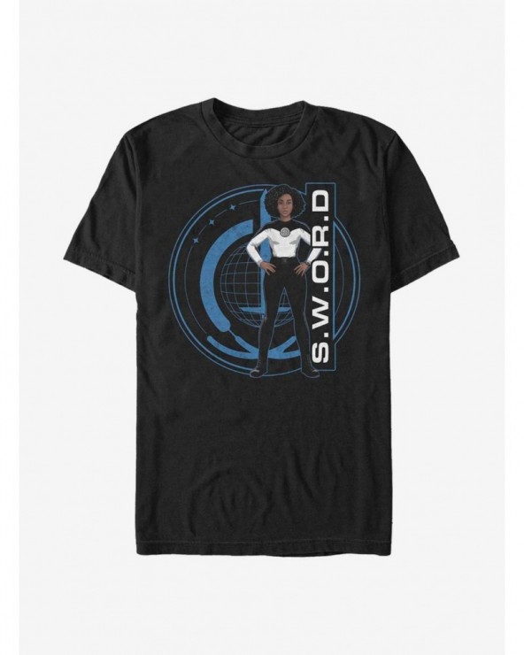 Bestselling Marvel WandaVision S.W.O.R.D Monica Rambeau Logo T-Shirt $8.60 T-Shirts