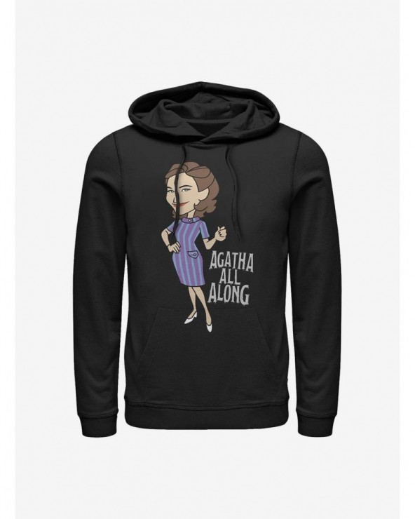 Clearance Marvel WandaVision Agatha All Along Hoodie $11.49 Hoodies