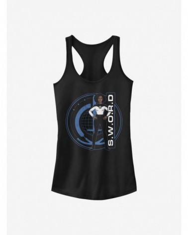 Absolute Discount Marvel WandaVision S.W.O.R.D Agent Monica Badge Girls Tank $9.96 Tanks