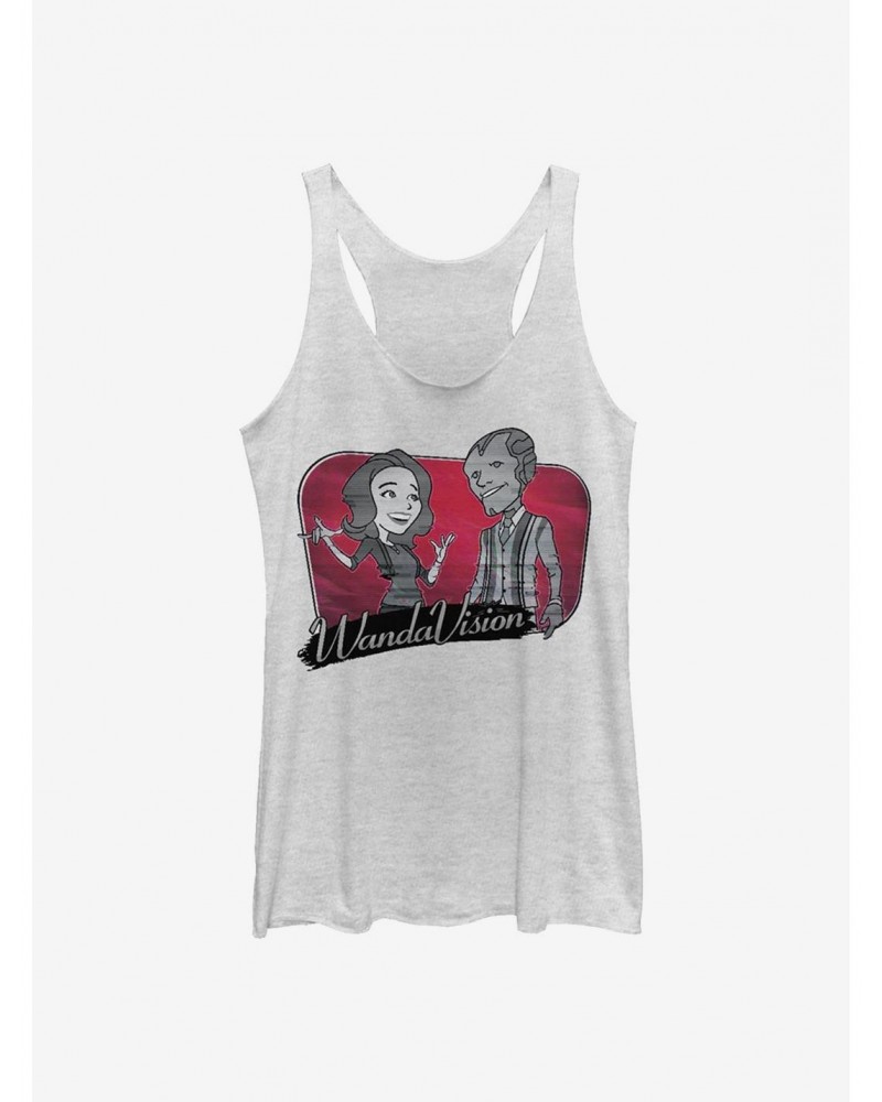 Special Marvel WandaVision Cartoon Couple Girls Tank $6.42 Tanks