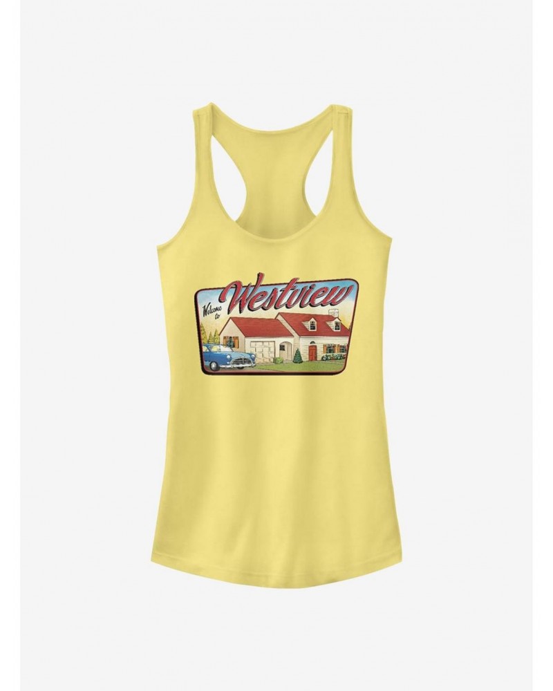 Hot Sale Marvel WandaVision Westview Welcome Girls Tank $8.76 Tanks