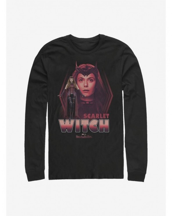 Trendy Marvel WandaVision Scarlet Witch Wanda Long-Sleeve T-Shirt $8.69 T-Shirts