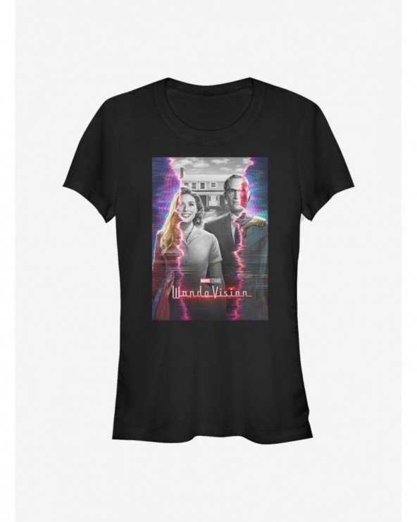 Value for Money Marvel WandaVision Teaser Poster Girls T-Shirt $10.46 T-Shirts