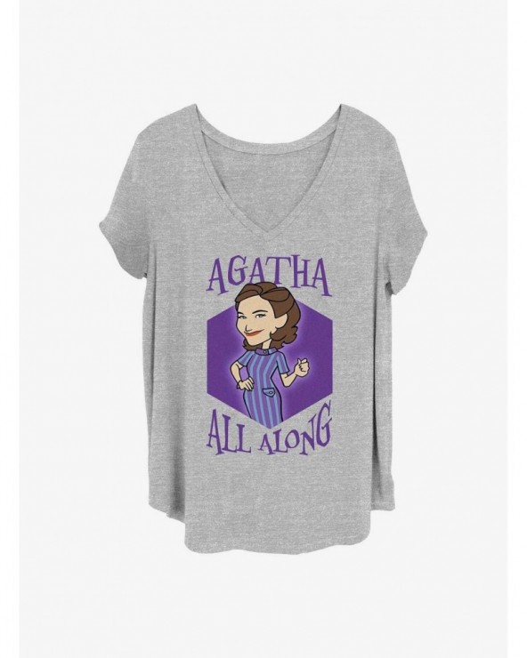 Flash Sale Marvel WandaVision It Was Agatha Girls T-Shirt Plus Size $7.17 T-Shirts