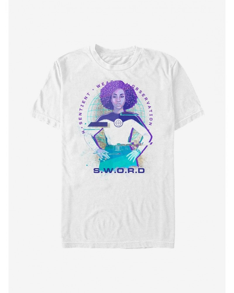 Absolute Discount Extra Soft Marvel WandaVision S.W.O.R.D Glitch T-Shirt $13.58 T-Shirts