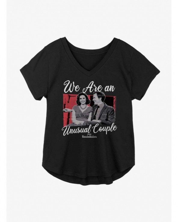 Sale Item Marvel WandaVision Romantic Unusual Couple Girls Plus Size T-Shirt $11.56 T-Shirts