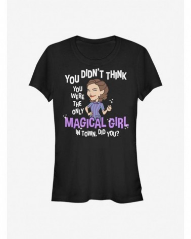 New Arrival Marvel WandaVision Magical Girl Agatha Girls T-Shirt $8.22 T-Shirts