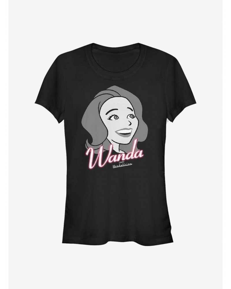 Hot Sale Marvel WandaVision Wanda Smiles Girls T-Shirt $11.45 T-Shirts