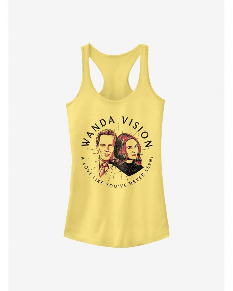 Festival Price Marvel WandaVision Retro Unseen Love Girls Tank $7.37 Tanks