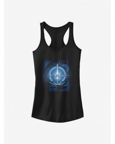 Low Price Marvel WandaVision Digital S.W.O.R.D Logo Girls Tank $6.37 Tanks