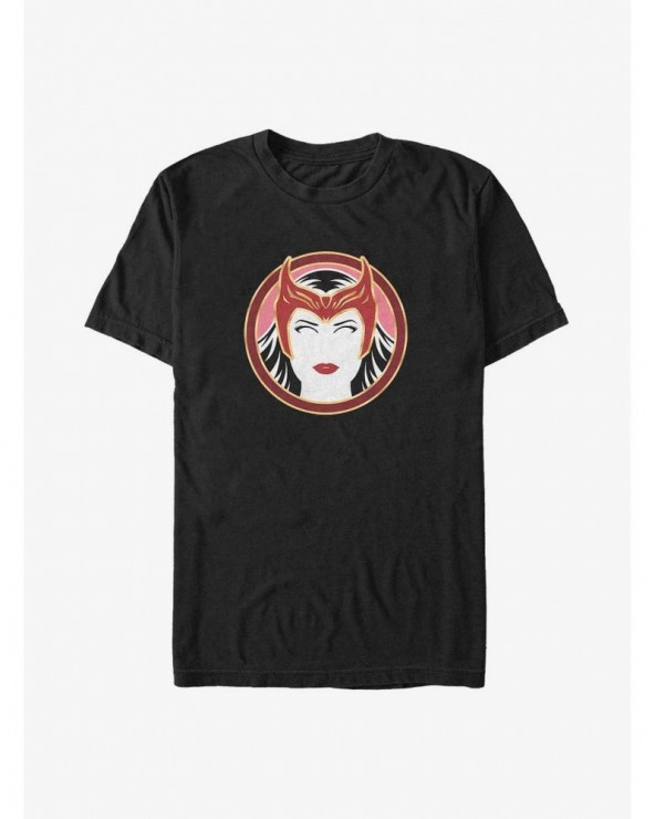 Big Sale Marvel WandaVision Scarlet Witch Badge Big & Tall T-Shirt $11.00 T-Shirts