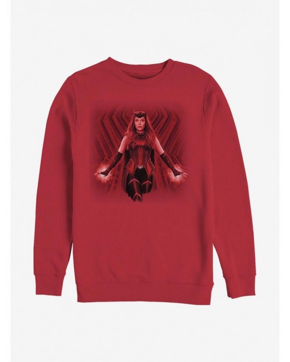 Trendy Marvel WandaVision Powerful Scarlet Witch Crew Sweatshirt $10.33 Sweatshirts