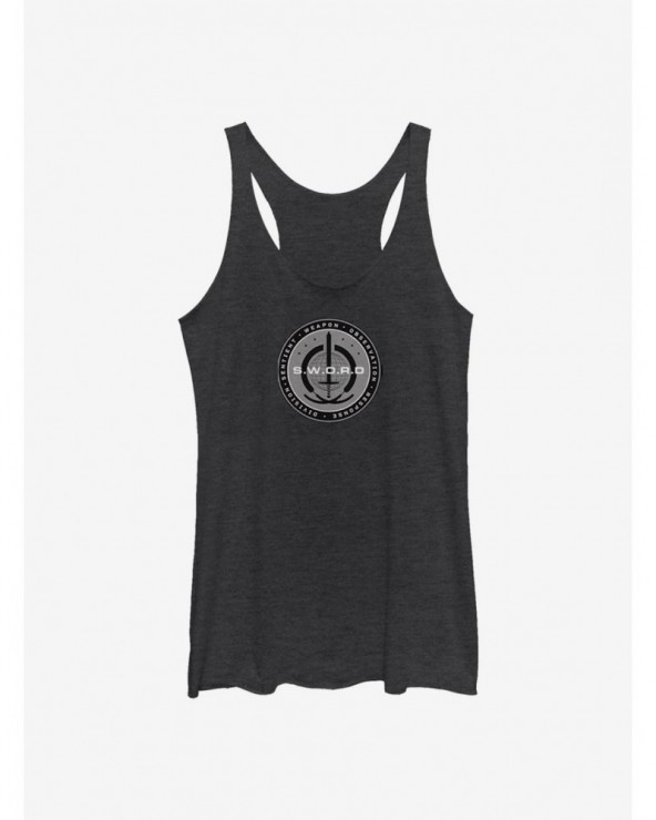 Flash Sale Marvel WandaVision S.W.O.R.D Logo Girls Tank $8.08 Tanks