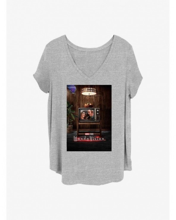 Sale Item Marvel WandaVision 70's Poster Girls T-Shirt Plus Size $7.40 T-Shirts