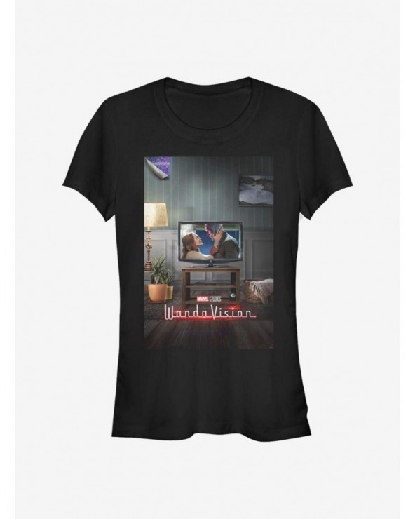 Value Item Marvel WandaVision WV Poster 2000's Girls T-Shirt $11.70 T-Shirts