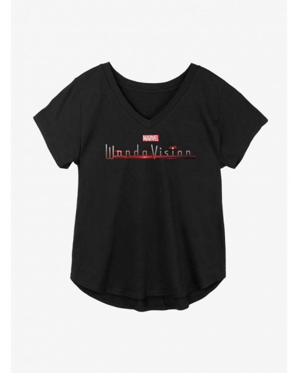 Low Price Marvel Wandavion Title Logo Girls Plus Size T-Shirt $9.94 T-Shirts