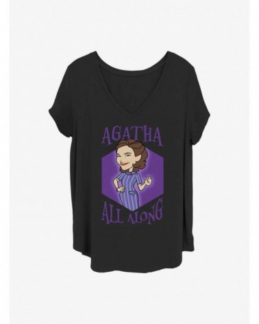 Trendy Marvel WandaVision It Was Agatha Girls T-Shirt Plus Size $11.10 T-Shirts