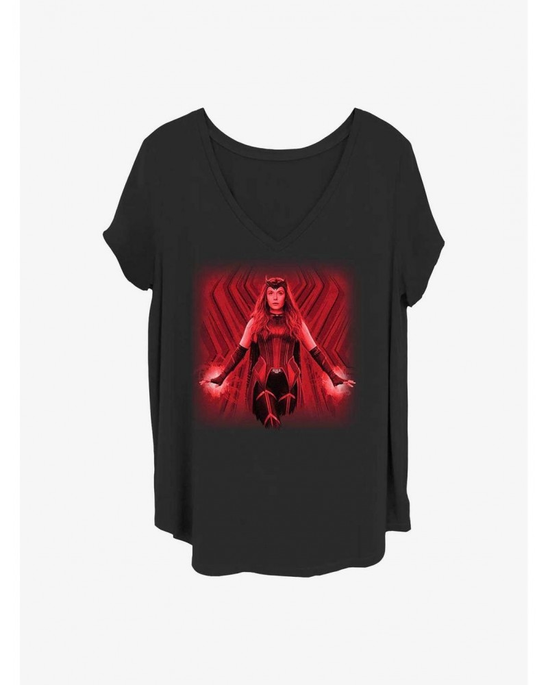 Exclusive Marvel WandaVision Red Witch Girls T-Shirt Plus Size $9.71 T-Shirts