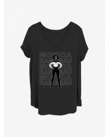 Bestselling Marvel WandaVision Agent Rambeau Girls T-Shirt Plus Size $10.64 T-Shirts