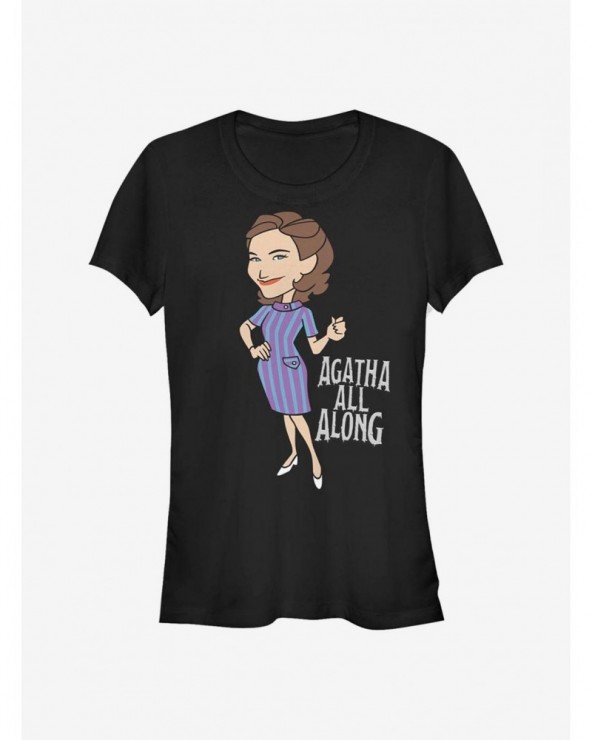 Huge Discount Marvel WandaVision Agatha All Along Girls T-Shirt $11.45 T-Shirts