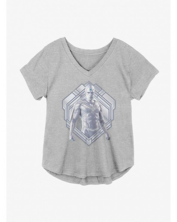 Premium Marvel WandaVision White Vision Girls Plus Size T-Shirt $8.55 T-Shirts