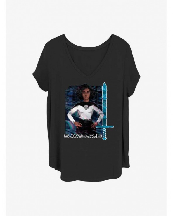 Seasonal Sale Marvel WandaVision Rambeau Glitch Girls T-Shirt Plus Size $6.94 T-Shirts