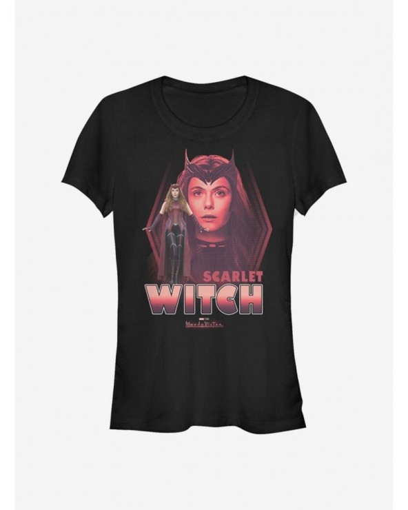 Festival Price Marvel WandaVision Wanda The Scarlet Witch Girls T-Shirt $11.95 T-Shirts