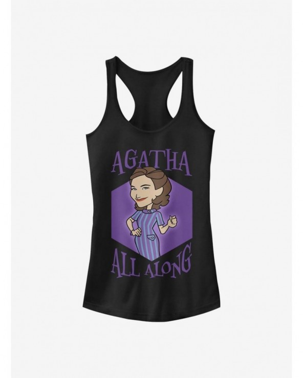 Huge Discount Marvel WandaVision Agatha Cartoon All Along Girls Tank $6.18 Tanks