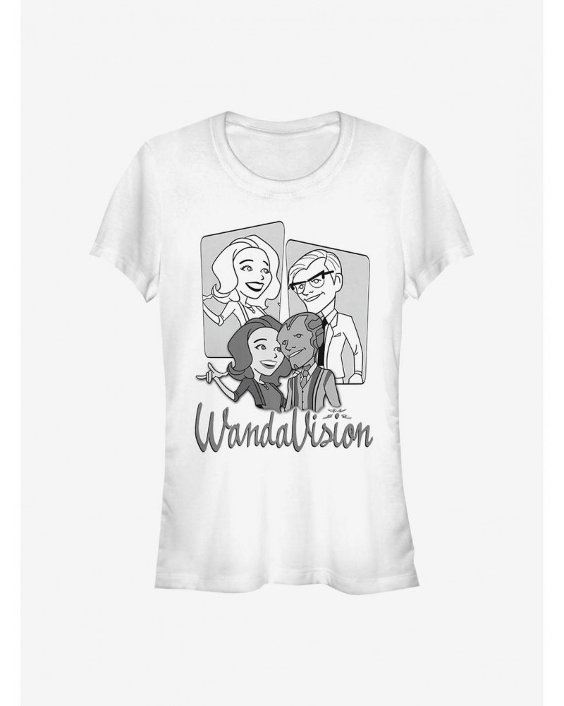 Absolute Discount Marvel WandaVision Retro Character Panels Girls T-Shirt $11.95 T-Shirts