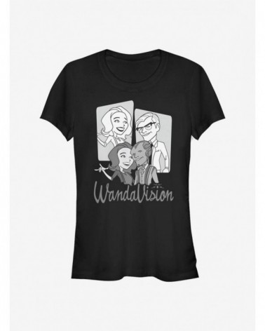 Absolute Discount Marvel WandaVision Retro Character Panels Girls T-Shirt $11.95 T-Shirts