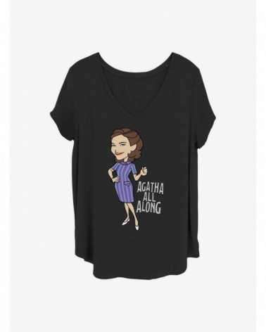 Fashion Marvel WandaVision Agatha All Along Girls T-Shirt Plus Size $7.63 T-Shirts