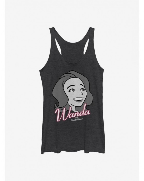 Cheap Sale Marvel WandaVision Wanda Smiles Girls Tank $8.29 Tanks