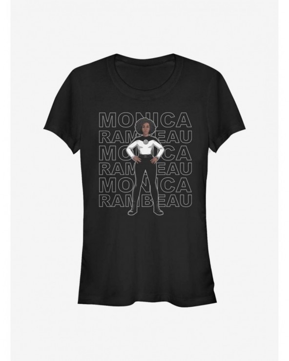 Value Item Marvel WandaVision S.W.O.R.D Agent Monica Stack Girls T-Shirt $9.46 T-Shirts