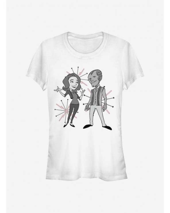 Festival Price Marvel WandaVision The Couple Girls T-Shirt $10.96 T-Shirts