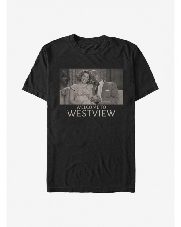 Flash Sale Extra Soft Marvel WandaVision Welcome To Westview T-Shirt $13.58 T-Shirts