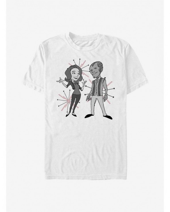 Sale Item Extra Soft Marvel WandaVision The Couple T-Shirt $12.43 T-Shirts