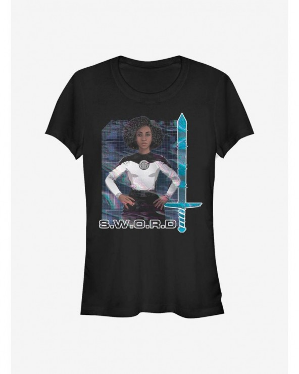 Huge Discount Marvel WandaVision Digital Monica Rambeau Girls T-Shirt $10.96 T-Shirts