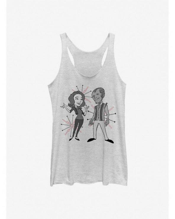 Seasonal Sale Marvel WandaVision The Couple Girls Tank $7.46 Tanks