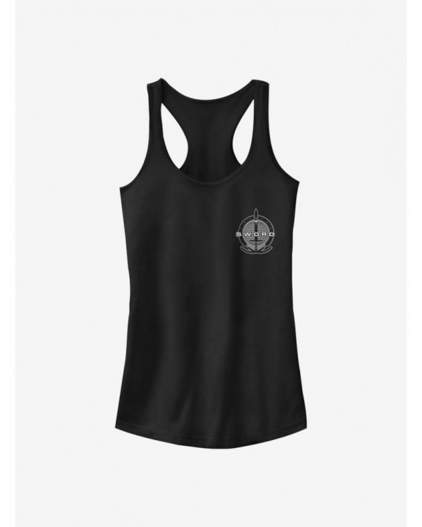 Exclusive Marvel WandaVision Logo S.W.O.R.D Girls Tank $9.36 Tanks