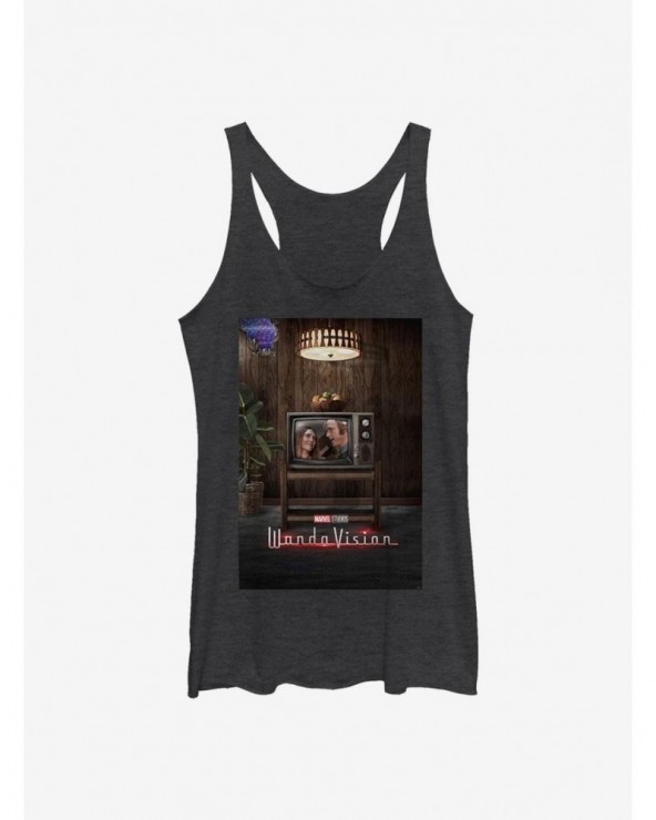 Flash Deal Marvel WandaVision Poster 70's Girls Tank $9.32 Tanks