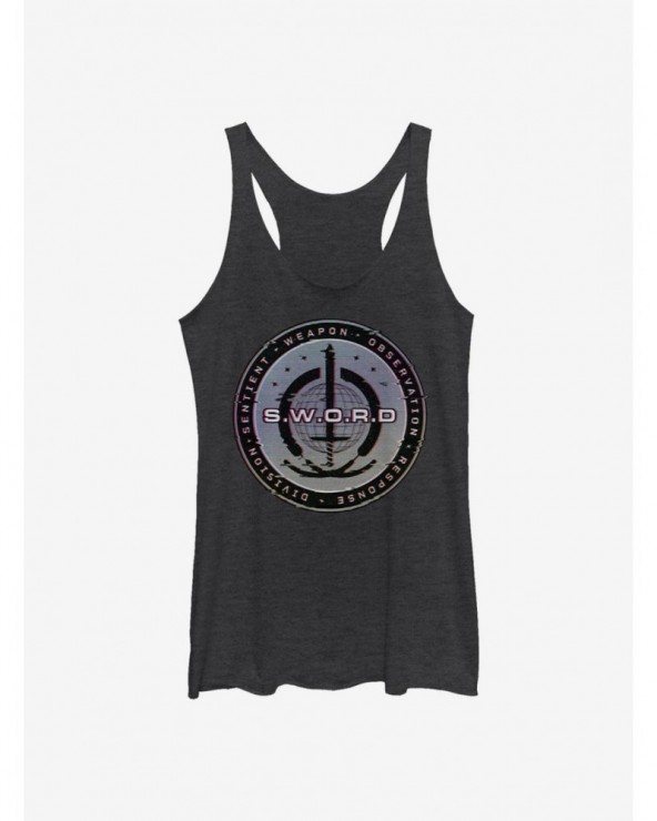 Flash Deal Marvel WandaVision S.W.O.R.D. Digital Logo Girls Tank $8.50 Tanks